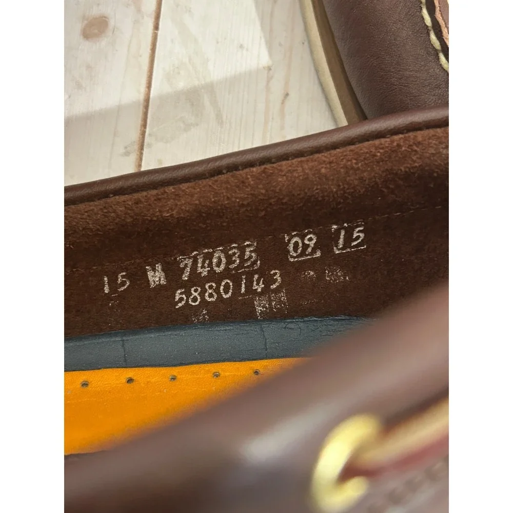 Timberland  Classic  Men's Size 15M Brown All Leather 2 Eye Boat Shoes 5880143